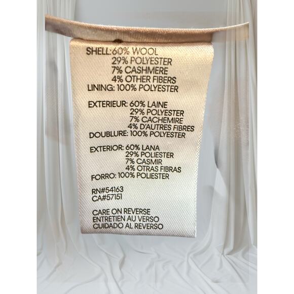 Calvin Klein Red Wool Cashmere Blend Coat Women’s Classic Button Front Jacket - Picture 10 of 12